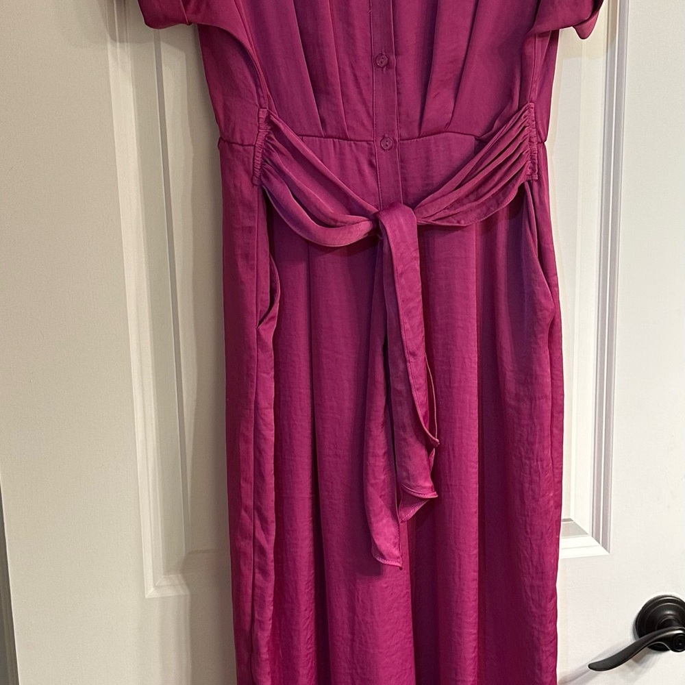 Steve Madden Fuchsia Tie-Back Jumpsuit